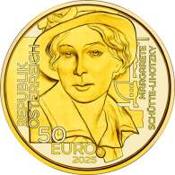 Österreich-50-Euro-Goldmünze-2025---Margarete-Schütte-Lihotzky,-Architektin-RS