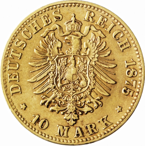 Kaiserreich-10-Mark-1874-1888-König-Karl-von-Württemberg-J-292-I