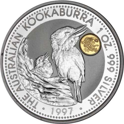 Australien-1Dollar-1997-AG-AUstgl-Kookaburra-RS