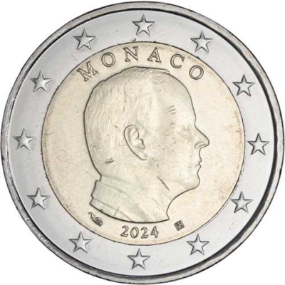 Monaco-2 Euro-2024-bfr-Kursmünze-RS