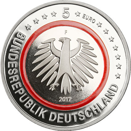 5 Euro Gedenkmünze Tropische Zone 2017 Roter Ring aus Deutschland