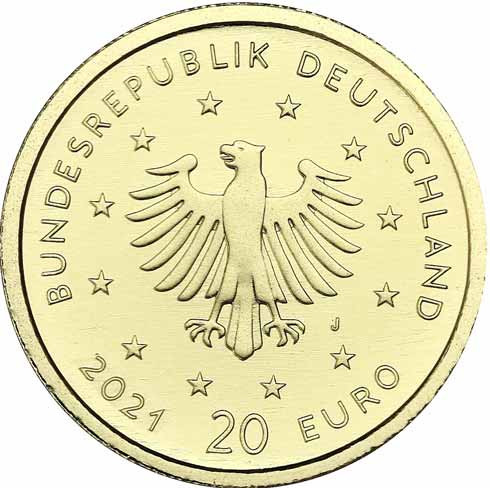 Deutschland 20 Euro Gold 2021 Schwarzspecht - Heimische Vögel