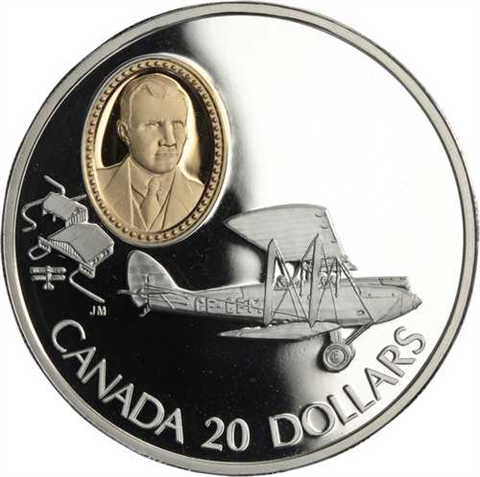 Kanada-10x20Dollar-1990-1994-AGpp-Flugzeugsatz-Etui I