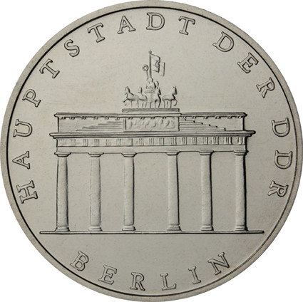 DDR 5 Mark Münze 1971 - Brandenburger Tor