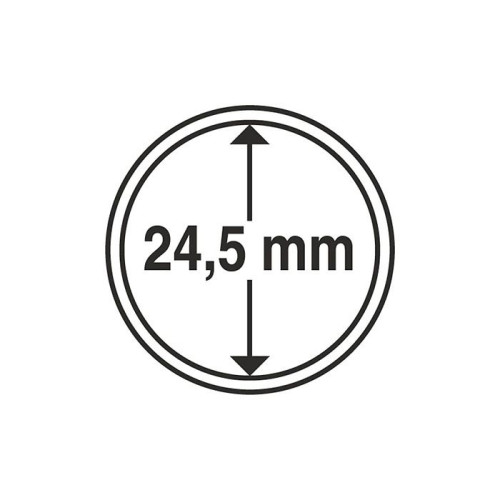 Münzkapseln Innendurchmesser 24,5 mm per 100 Stück