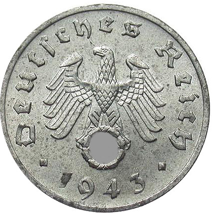 Drittes Reich 1 Reichspfennig 1940 -1945, Jäger 369