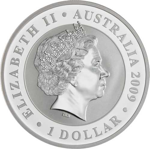 Australien-1 Dollar-2009-AGstgl-Koala-Goldveredelung-RS