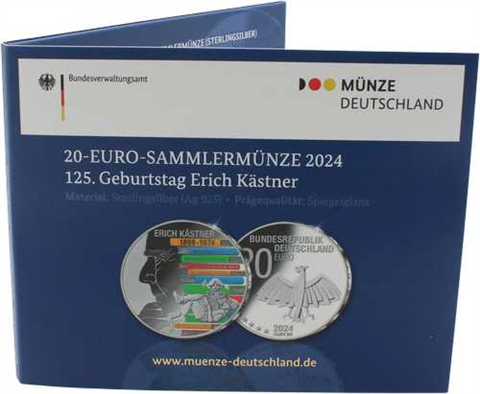 Deutschland-20 Euro-2024-AGPP-Erich Kästner-RS