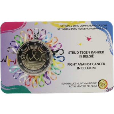 Belgien-2Euro-2024-Stgl-Kampf gegen Krebs-Coincard-RS