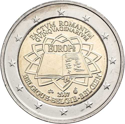 Belgien-2Euro-2007-bfr-RömischeVerträge-RS