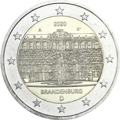 Gedenkmünzen 2 Euro 2020 Deutschland Brandenburg Schloss Sanssouci