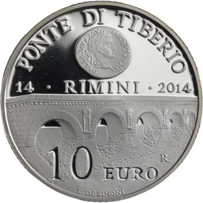 San Marino-10Euro-2014-PP-Tiberius in Rimini-RS