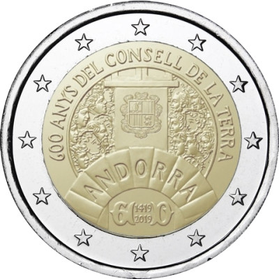 2 Euro-Gedenkmünzen 600. Jahrestag des Consell de la Terra aus Andorra bestellen