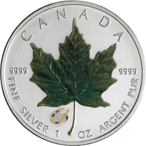 Kanada-4x5Dollar-2008-AGstgl-MapleLeaf-Farbe-Etui