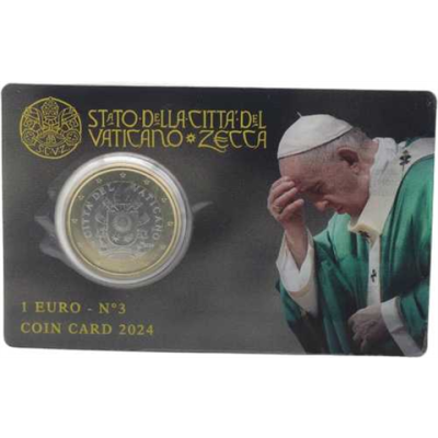 Vatikan-1 Euro-2024-Stgl-Coincard Nr.3-RS