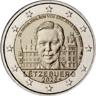 Luxemburg-2Euro-2025-bfr-CuNi-Thronjubiläum-Henri-RS