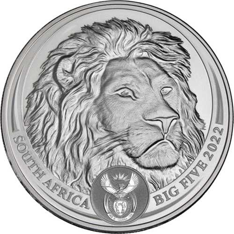 Süd Afrika-5 Rand-2022-AGstgl-Big Five Löwe-Folder