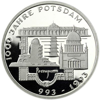 Deutschland 10 DM Münze 1993 PP - 1000 Jahre Potsdam