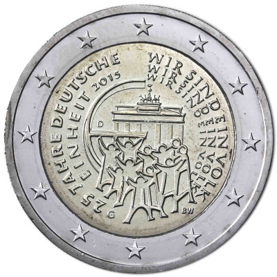 Deutschland 2 Euro 2015 bfr. 25 Jahre Deutsche Einheit Mzz. G