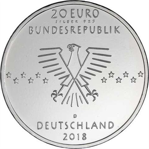 Deutschland-20Euro-2018-AGstgl- Ernst Otto Fischer-RS