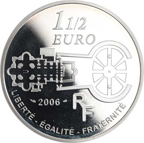 Frankreich-1,5Euro-2006-AGpp-BasilicaSt.Peters-Etui