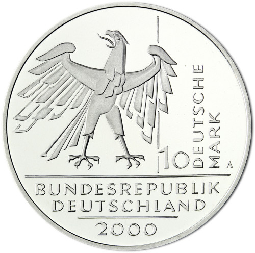 Deutschland 10 DM Silber 2000 - 10 Jahre Deutsche Einheit