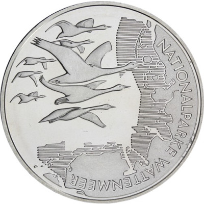 Silber- Gedenkmünze 10 Euro 2004 Nationalpark Wattenmeer