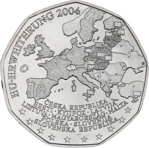 Österreich-5-Euro-2004-AGstgl-EU-Erweiterung-Folder-Blister