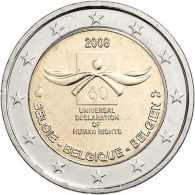 Belgien-2Euro-2008-bfr-Menschenrechte-RS