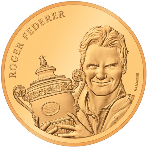 Schweiz 50 Franken Gold 2020 PP Roger Federer