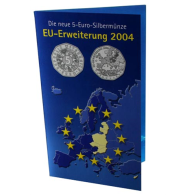 Österreich-5-Euro-2004-AGstgl-EU-Erweiterung-Folder-Blister