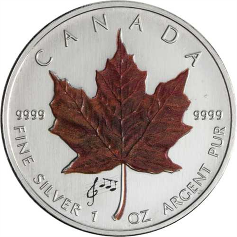 Kanada-4x5Dollar-2008-AGstgl-MapleLeaf-Farbe-Etui