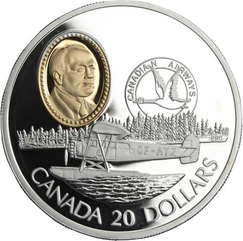 Kanada-10x20Dollar-1990-1994-AGpp-Flugzeugsatz-Etui I