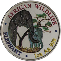 Sambia-5000 Kwacha-2001-Agstgl-Farbe-Elefant-RS