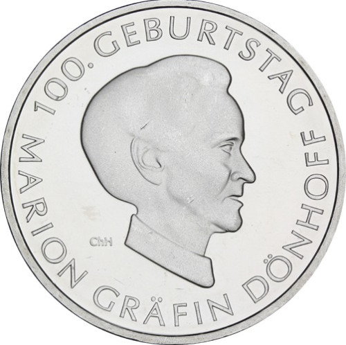 Silbermünze 10 Euro 2009 Gräfin Dönhoff