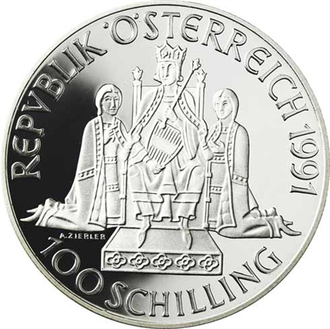 Österreich-100-Schilling-1991-PP-Rudolf-I-I