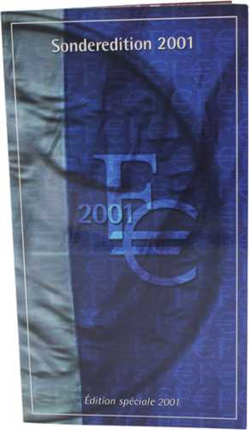 Frankreich-1Euro+1Francs-2001-bfr-Sonderedition2001-1