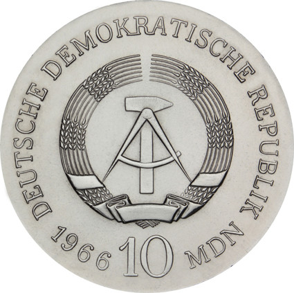 J.1517   DDR 10 Mark 1966 stgl.  Friedrich Schinkel 