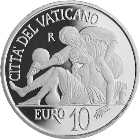 Vatikan-5euro10Euro-2014-AgPP-Weltfrieden-Kommunikation-E