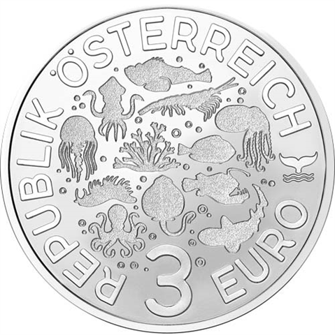 Österreich-3Euro-2025-Sammlermünze-Leuchtkalmar-RS1