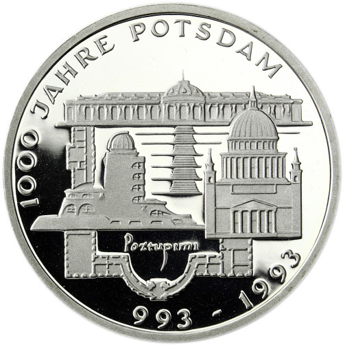 Deutschland 10 DM Münze 1993 PP - 1000 Jahre Potsdam