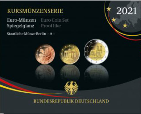 Deutschland Euro-KMS Sammlermünzen-Set 2021 PP (A)