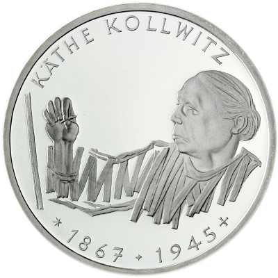 Deutschland 10 DM Silber 1992 - Käthe Kollwitz Vorderseite