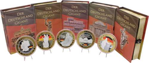 Deutschland-5xMedaille-Der Deutsche Gigant-Etuis