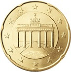 Deutschland 20 Cent 2009 bfr. Mzz.J Brandenburger Tor