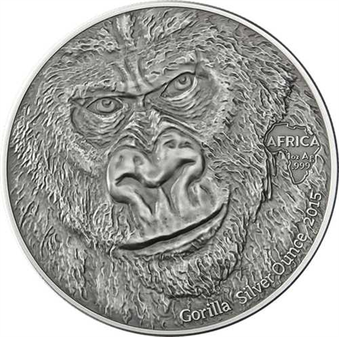 Ghana 5 Cedis 2015 Gorilla 1