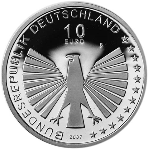 Deutschland-10-Euro-2007-PP-50-Jahre-Römische-Verträge-RS