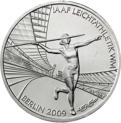 Gedenkmuenze Deutschland 10 Euro 2009 stgl. Leichtathletik WM 