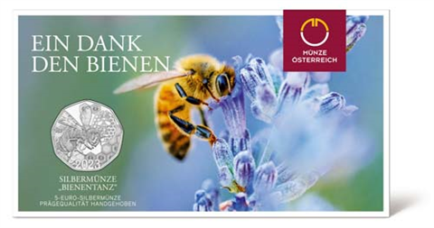 Österreich-5Euro-2023-Silbermünze-Bienentanz-RS