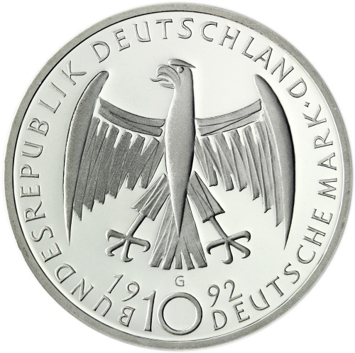 Deutschland 10 DM Silber 1992 - Käthe Kollwitz Vorderseite